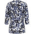 Emreco 3/4 Sleeve Grey Leaf Print Mandarin Blouse – 026102EW